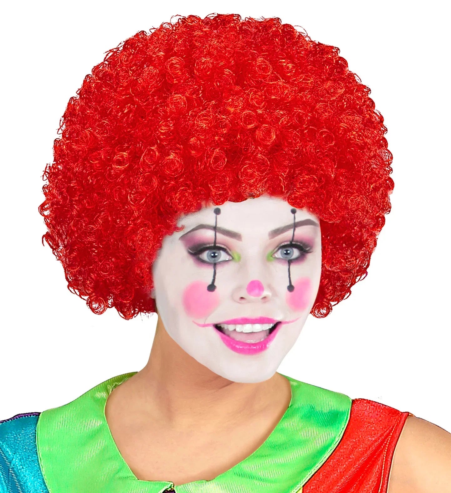 Peluca de Payaso Roja Rizada Complementos Payasos Widmann